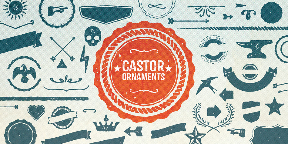 Emphasizing the favorited Castor font family.