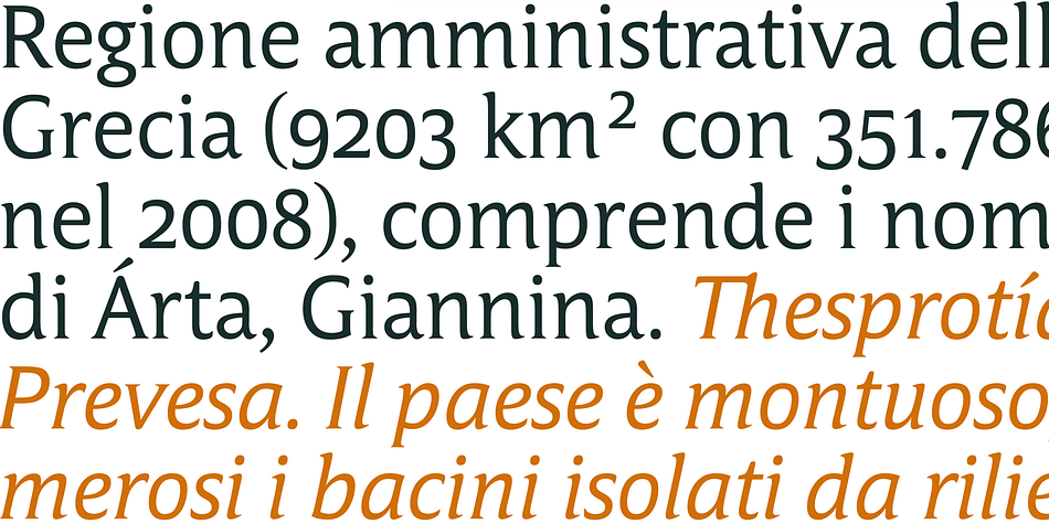 Highlighting the Campan font family.