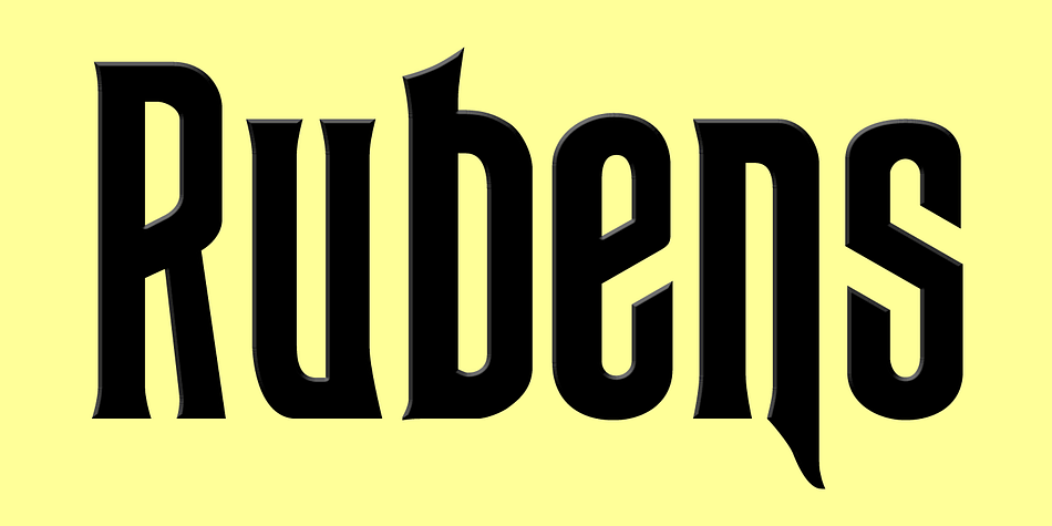 Displaying the beauty and characteristics of the Rubens font family.