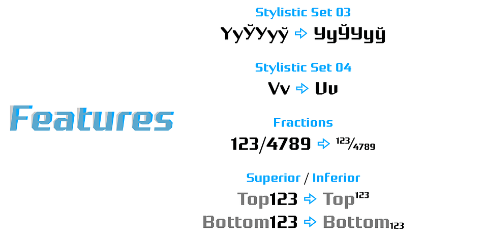 Robotesqa 4F font family example.