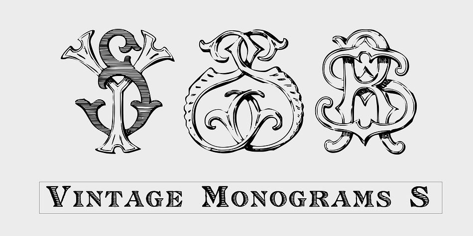 Vintage Monograms S Font