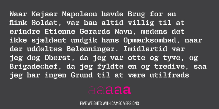 Despite being a monospaced font, which means there’s no kerning, all the glyphs were designed in order to sit comfortably in the 600 points width, a hard task because some glyphs are too narrow (‘i’ and ‘l’), while others are too wide (‘m’ and ‘w’), but they must fit the same width.