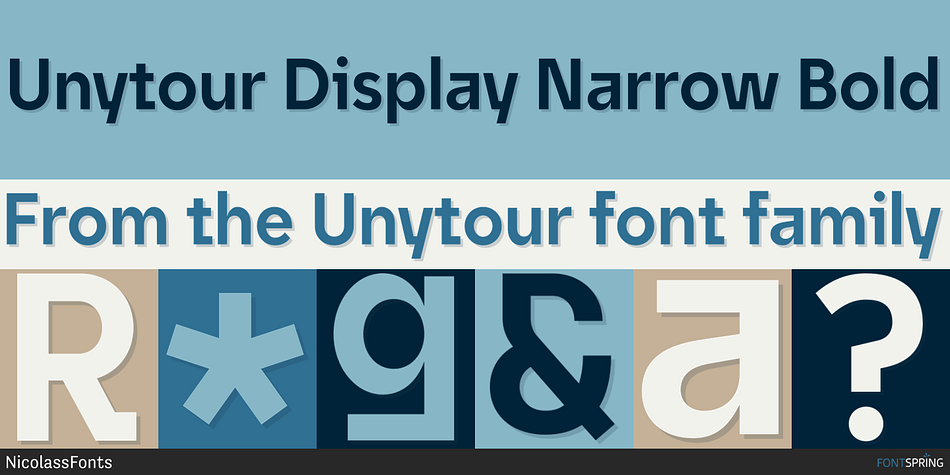 Unytour Display Narrow Bold Font