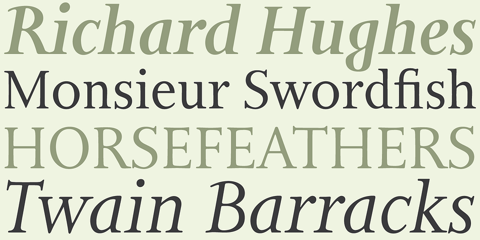 Bunyan Pro comes in three weights and their italics.