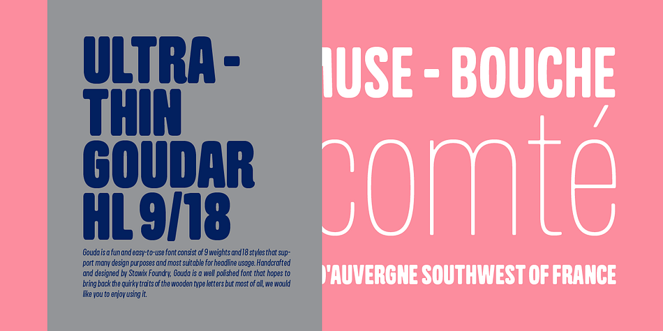 Goudar HL font family example.