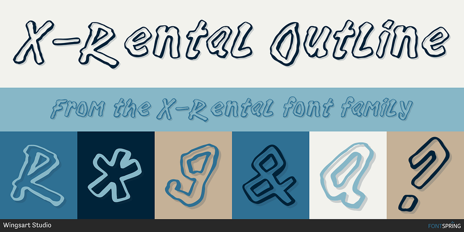 X-Rental Outline Font
