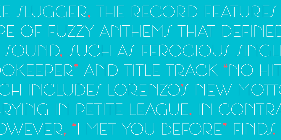 This typeface has five styles  and was published by MM Fonts.