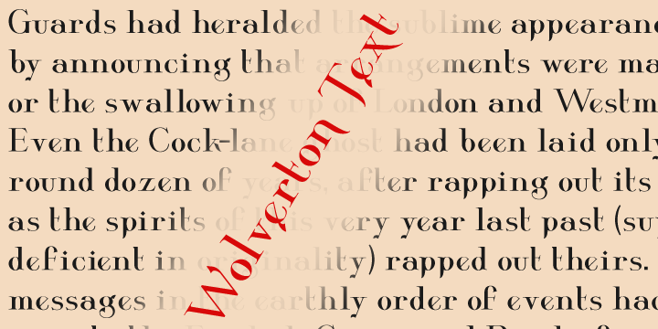 Emphasizing the favorited Wolverton font family.