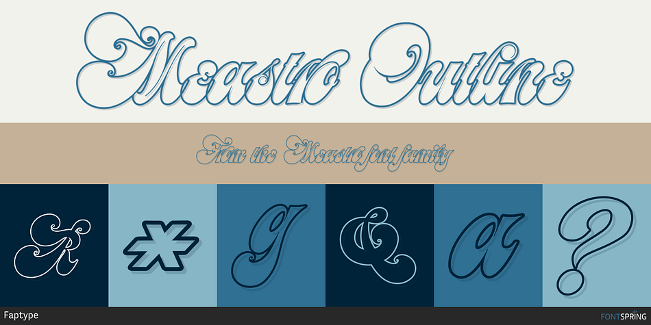 Meastro Outline Font