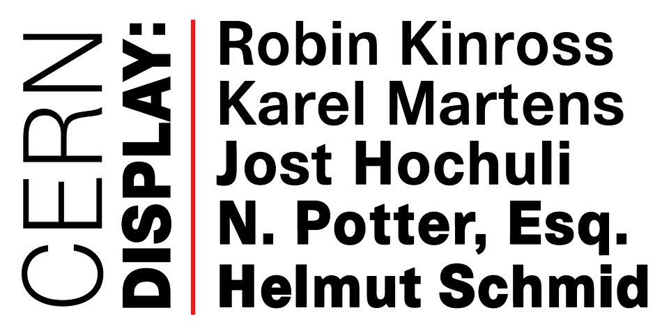 The entire family is comprised of a range of weights and a matching display family that features rounded terminals for large-scale display work.