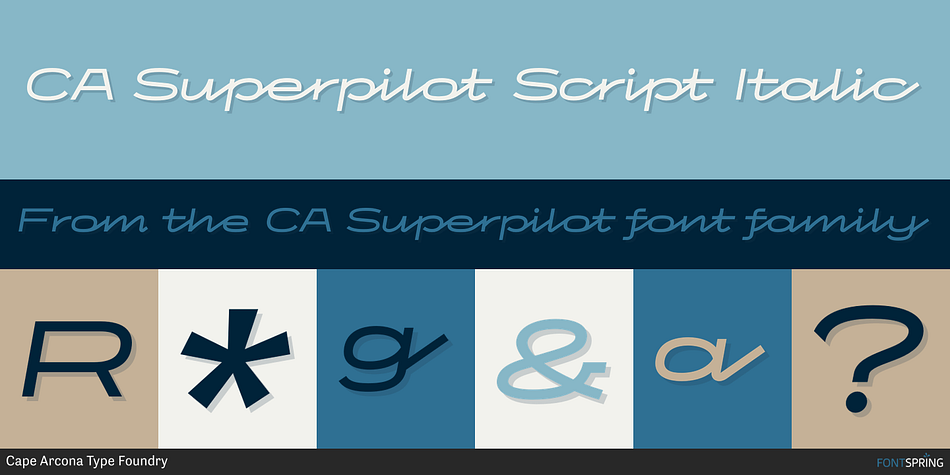 CA Superpilot Script Italic Font