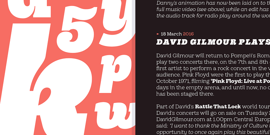 A wide variety of weights make the font a perfect choice for hierarchical type-setting, branding, logotypes, magazines, etc.