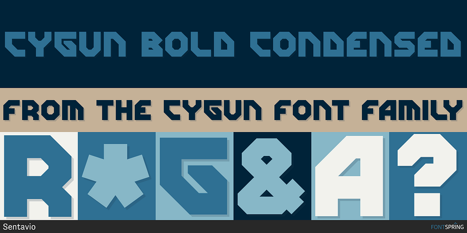 Cygun Bold Condensed Font