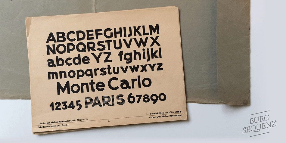 We discovered this typeface on a flea market in Switzerland inside a German 