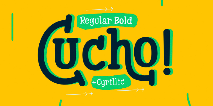 Displaying the beauty and characteristics of the Cucho font family.