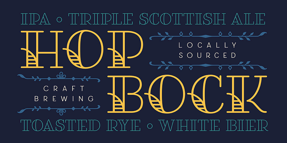 Fairwater font family example.