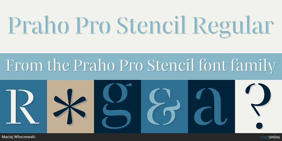 Praho Pro Stencil Regular Font