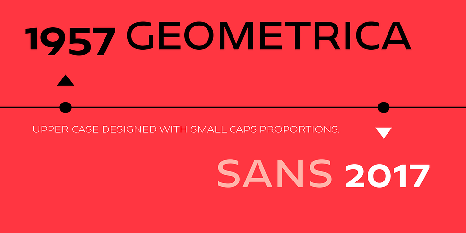 Displaying the beauty and characteristics of the Geometrica font family.