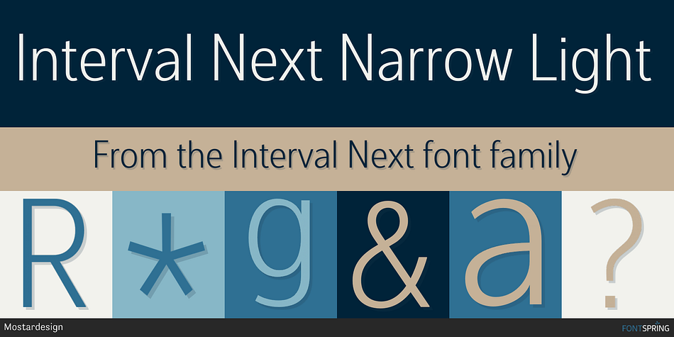 Interval Next Narrow Light Font