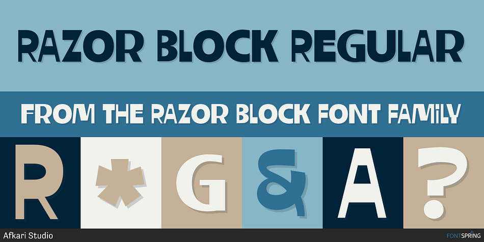 Razor Block Regular Font