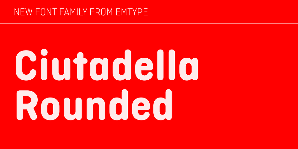 Ciutadella Rounded font family example.