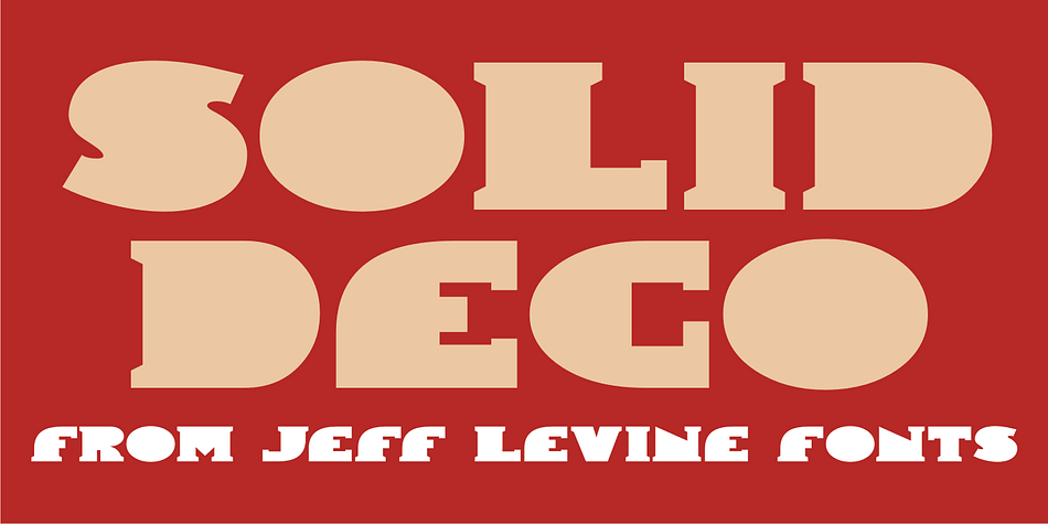 Solid Deco JNL was modeled after a small sign with the word "restaurants" in an unusual Art Deco solid lettering style.