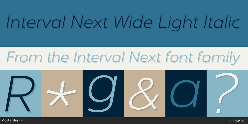 Interval Next Wide Font