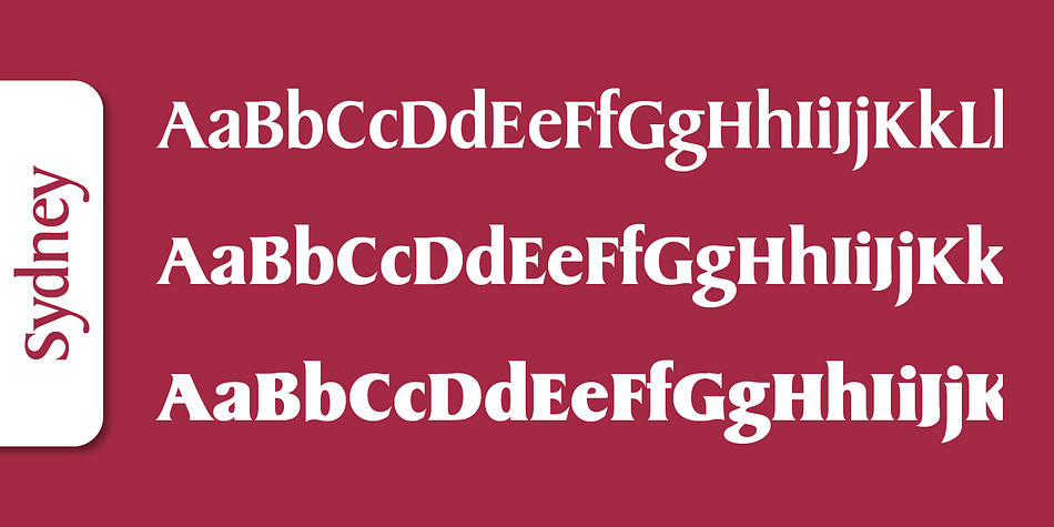 Emphasizing the popular Sydney Serial font family.