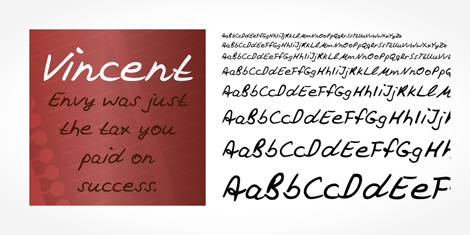 “Vincent Handwriting” is a beautiful typeface that mimics true handwriting closely.