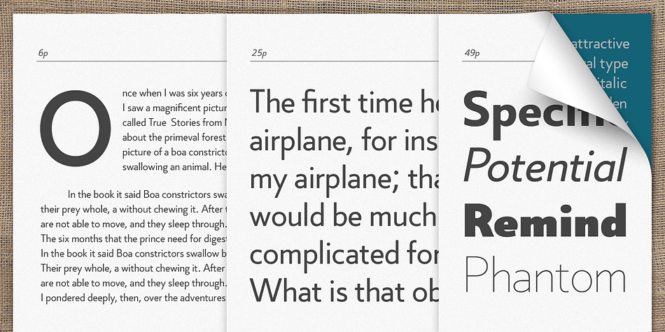 This lets you create beautiful paragraphs with this font family.