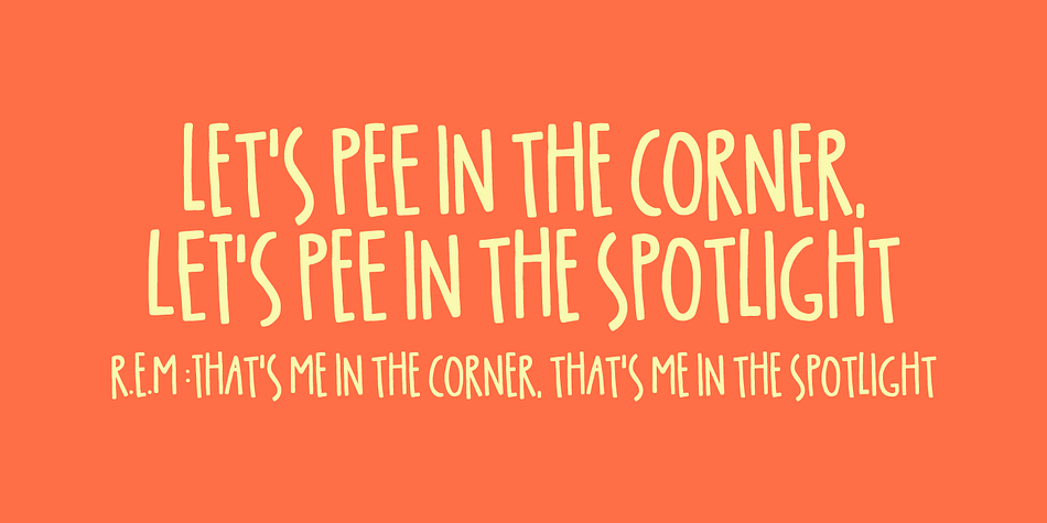 Misheard Lyrics Font