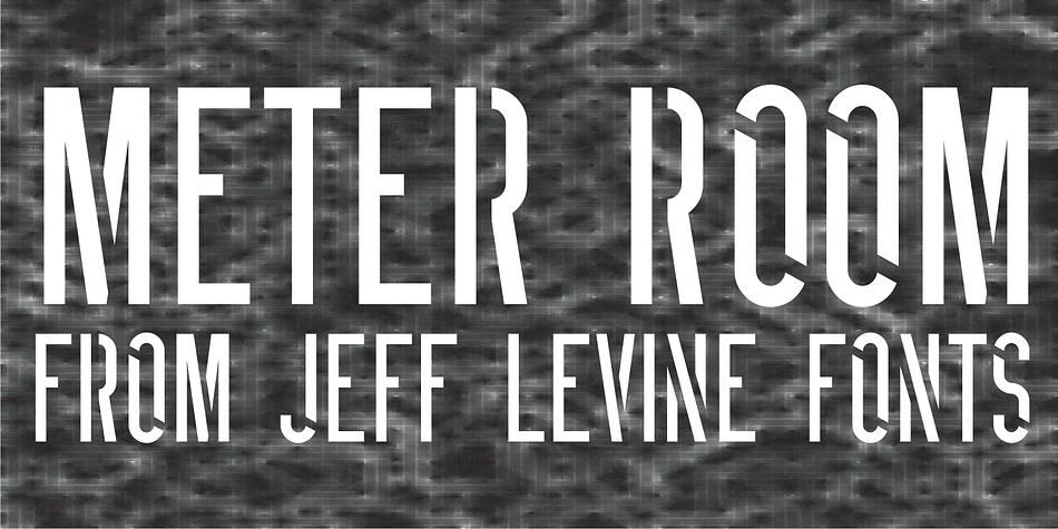 The design idea for Meter Room JNL comes from a vintage brass hand-cut stencil of the words “High Voltage”.