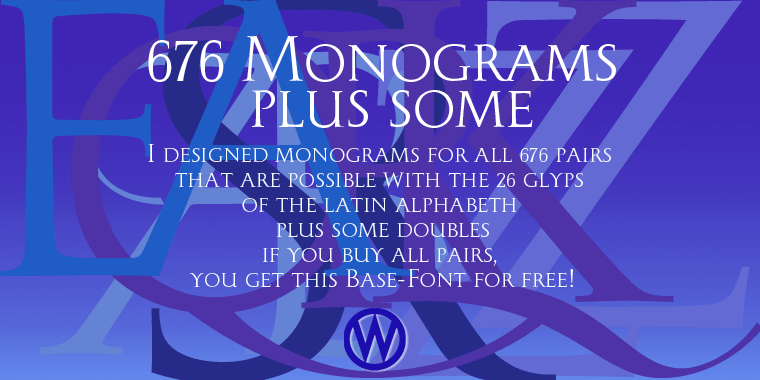»Monogramma« is a set of 676 beatiful and unique Monograms plus some doubles.