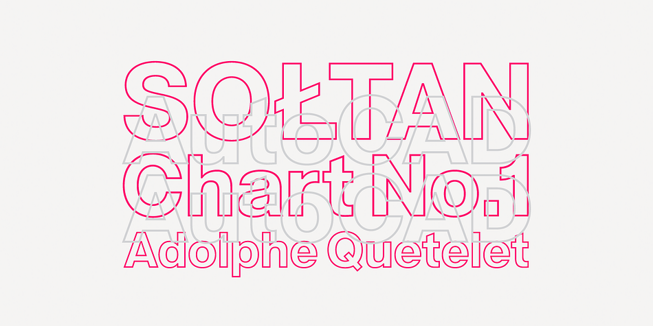 The three available weights (thin, light, regular) effectively act as grades, considering the letter width and spacing remains constant throughout each separate style.