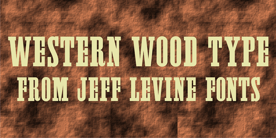 Inspired by a sample of a vintage wood type supplied by a fan of Jeff Levine fonts, Western Wood Type JNL is a traditional Clarendon-style condensed typeface from the era of letterpress and the Old West.