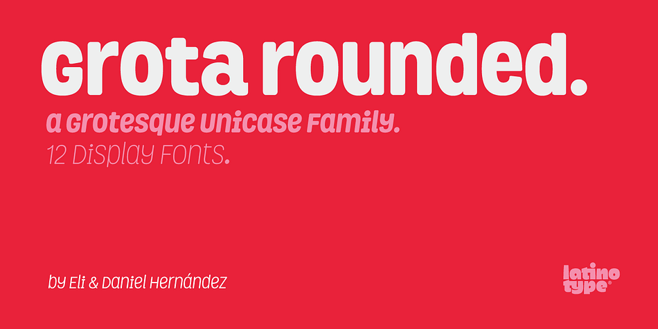 Grota Rounded is a very expressive font, has a gestural character inspired by the hand lettering.