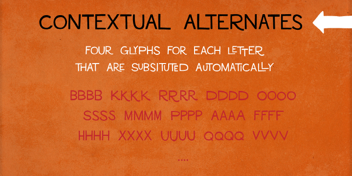 It also contains over 100 discretionary ligatures to add even more dynamic letter combinations to the mix.