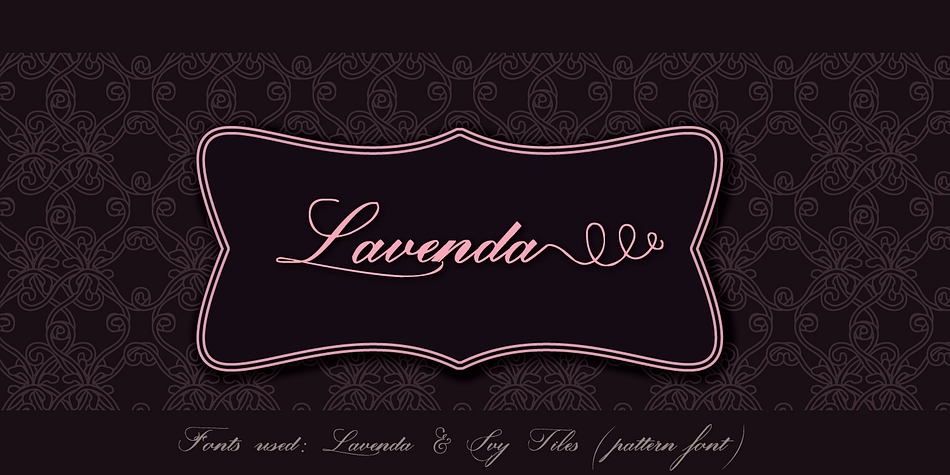 Highlighting the Lavenda font family.