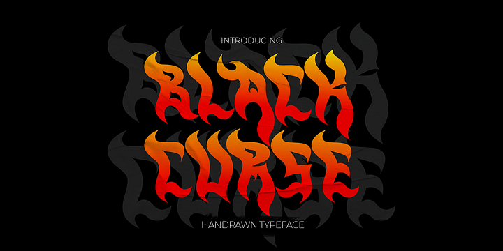 Black Curse font family by Cikareotype Studio