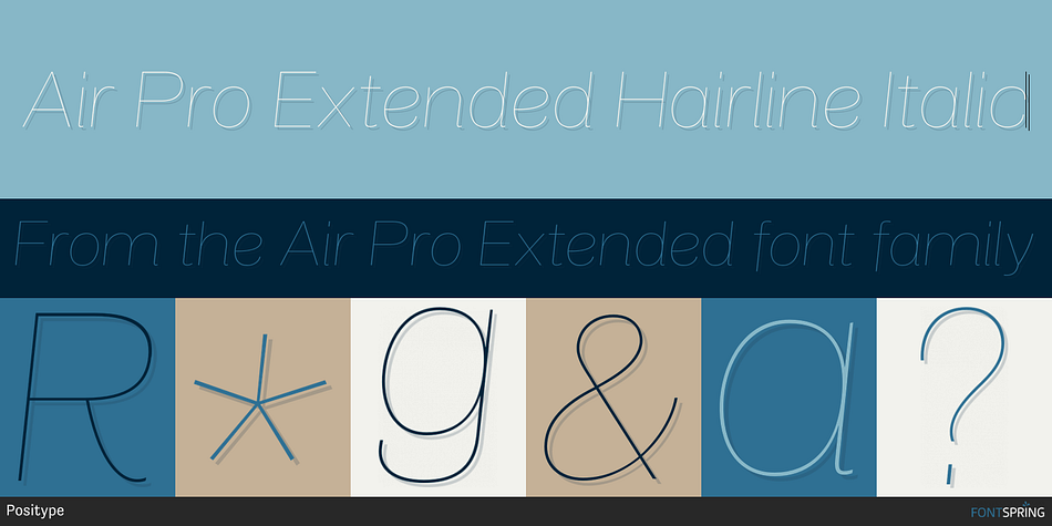 Air Pro Extended Hairline Italic Font