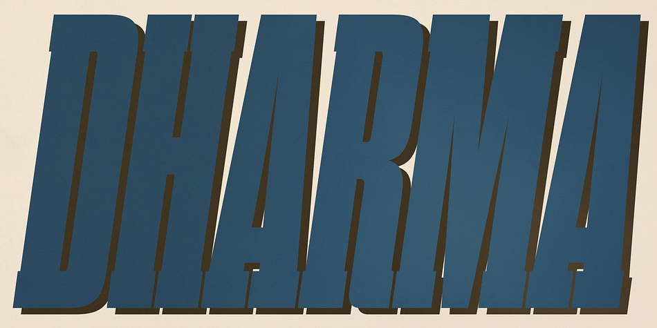 Dharma Slab is an antiqued slab serif designed inspired by 1800s-style wood type.