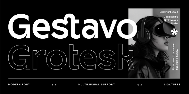 Gestavo Grotesk font family by Brainwaves Studio