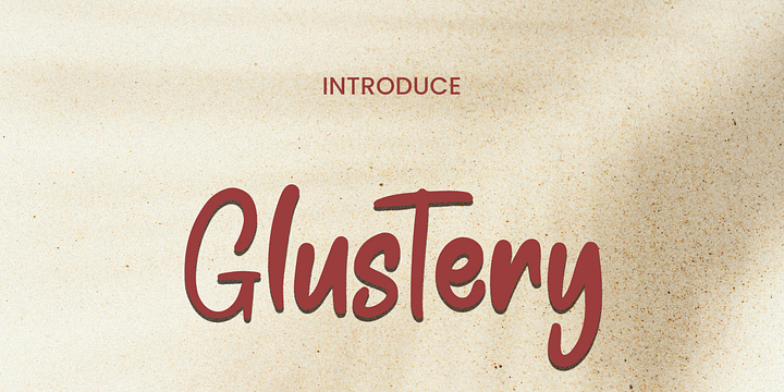 Glustery font family by Ayska