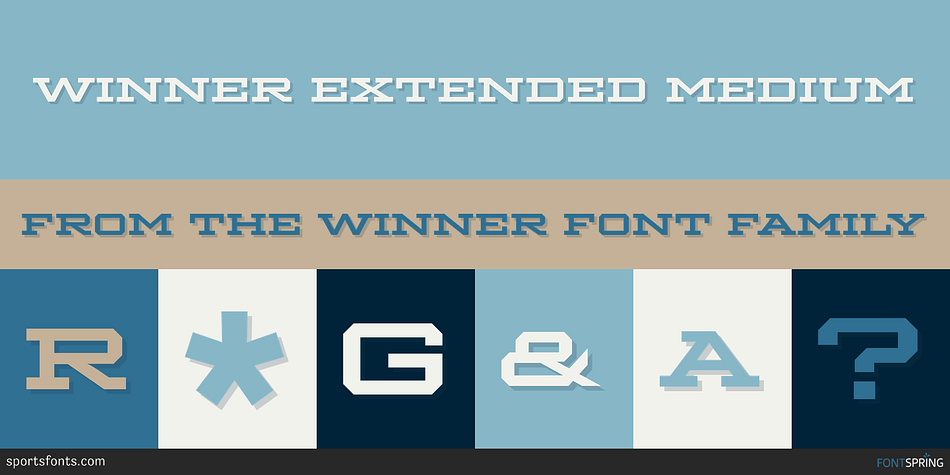 Winner Extended Medium Font