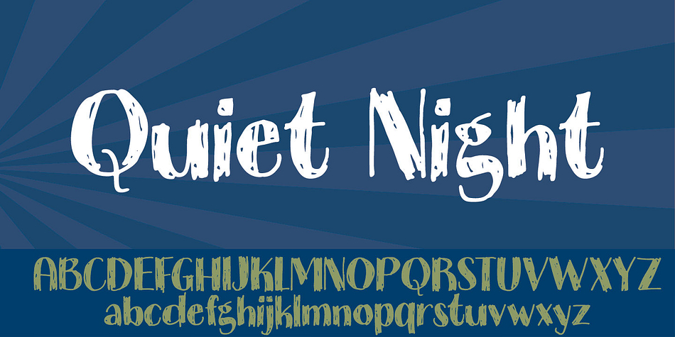 Quiet Night is my scribbled art deco font.