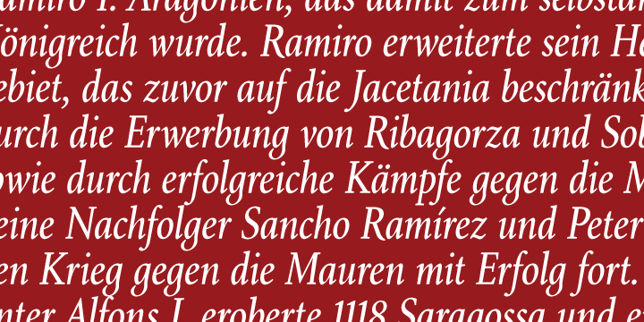 Aragon Condensed also comes in bold and italic variations.