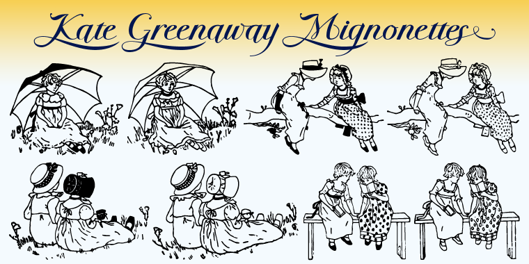 I already published a »Kate Greenaway Alphabeth« a couple of years ago.