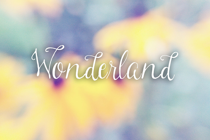 Displaying the beauty and characteristics of the Wonderland font family.