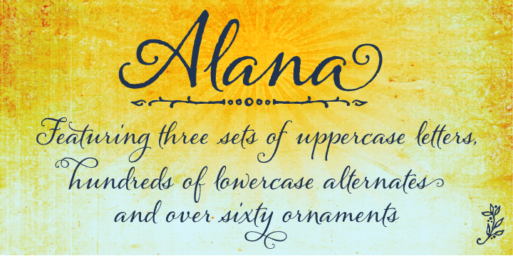 Alana is a natural looking, semi-connected script face.
