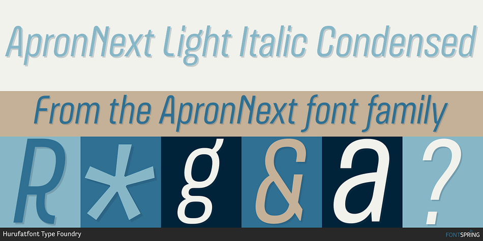 ApronNext Light Italic Condensed Font